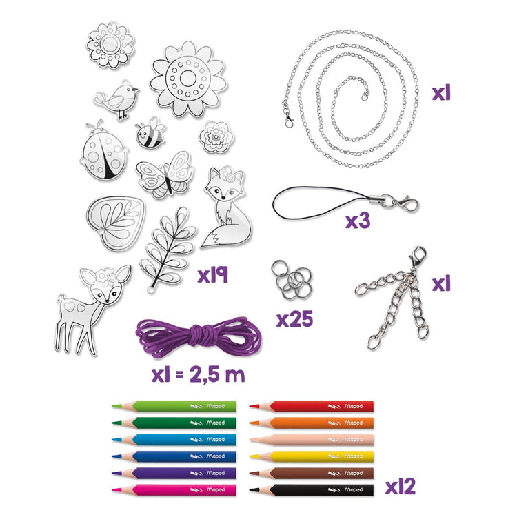 Maped Creativ Shrinking Jewelry Kit - Shrinks with Hair Dryer