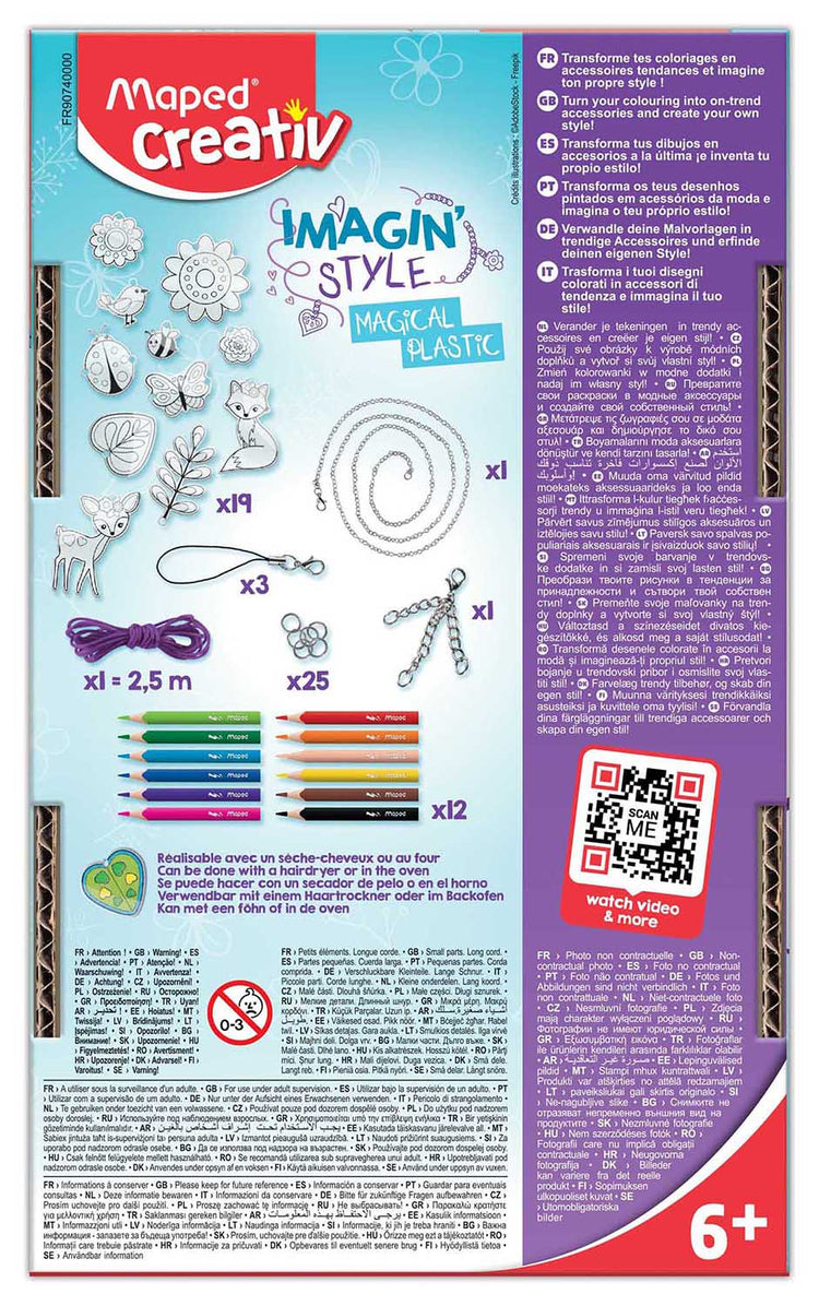 Maped Creativ Shrinking Jewelry Kit - Shrinks with Hair Dryer