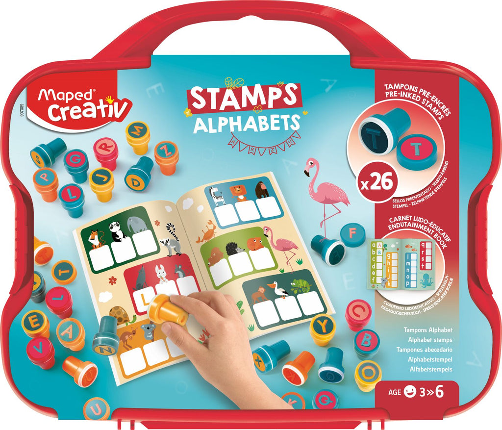 Maped Creativ Alphabet Stamps Kit - 26 Easy-Grip Stamps
