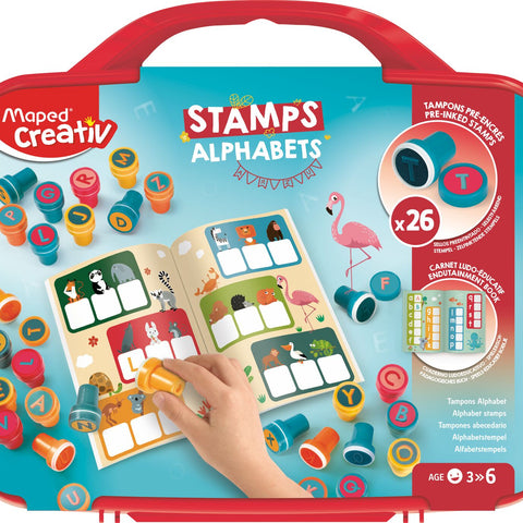 Maped Creativ Alphabet Stamps Kit - 26 Easy-Grip Stamps
