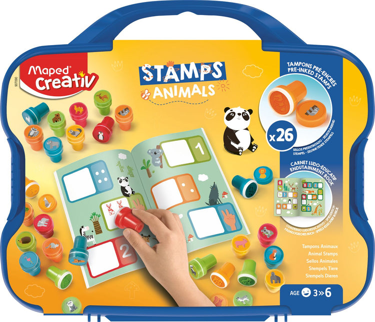 Maped Creativ Animals Stamps Kit - Reusable Learning Case