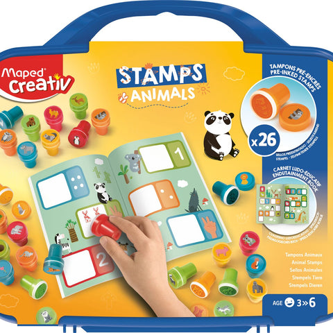 Maped Creativ Animals Stamps Kit - Reusable Learning Case