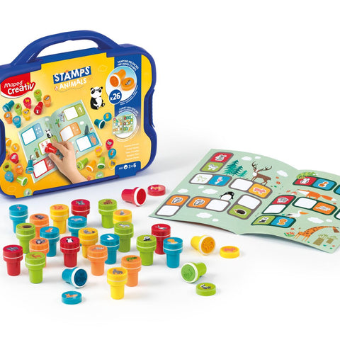 Maped Creativ Animals Stamps Kit - Reusable Learning Case