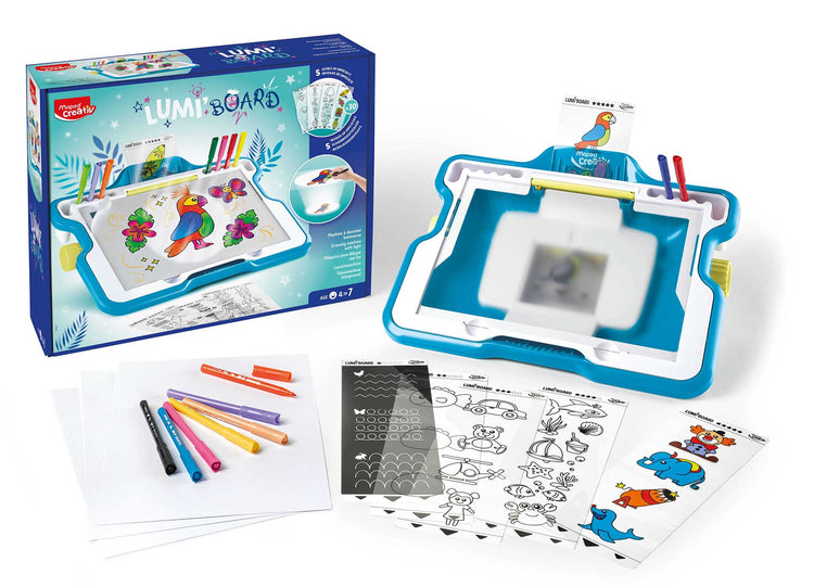 Maped Creativ Lumi Board - Portable 64-Piece Drawing Kit