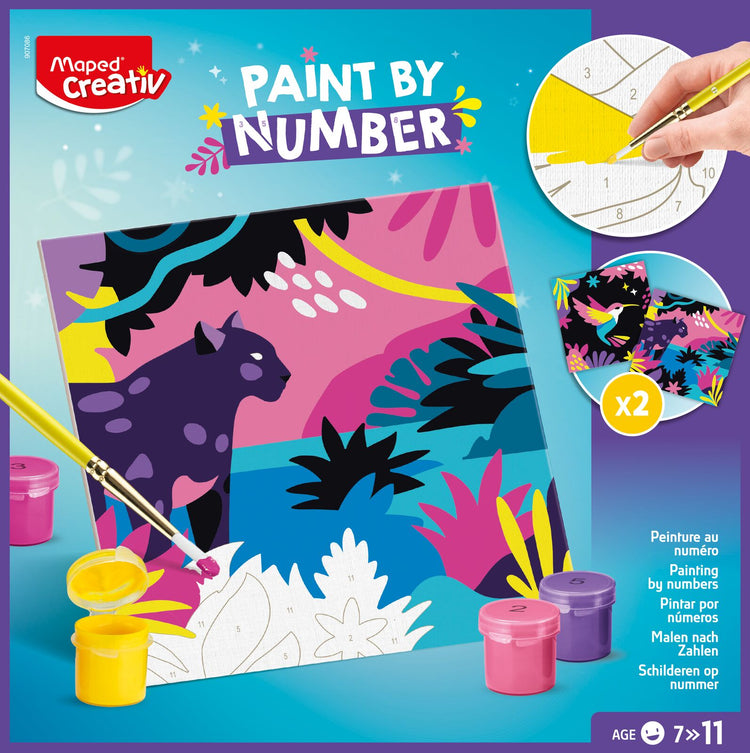 Maped Creativ Paint by Numbers Kit - Cat & Bird Framed Art