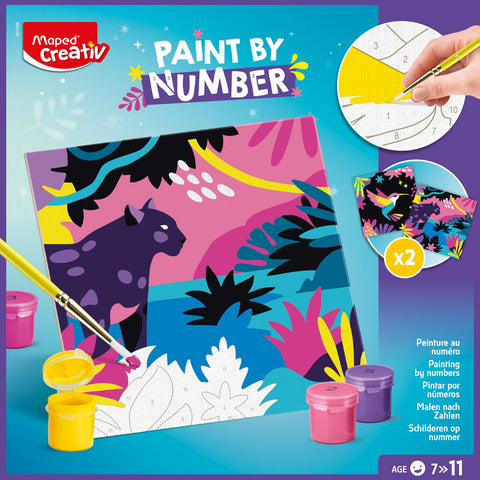 Maped Creativ Paint by Numbers Kit - Cat & Bird Framed Art