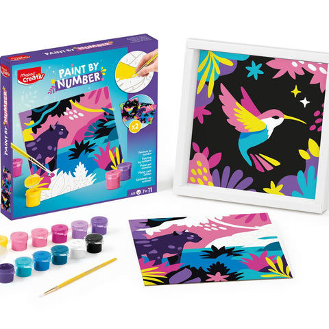 Maped Creativ Paint by Numbers Kit - Cat & Bird Framed Art