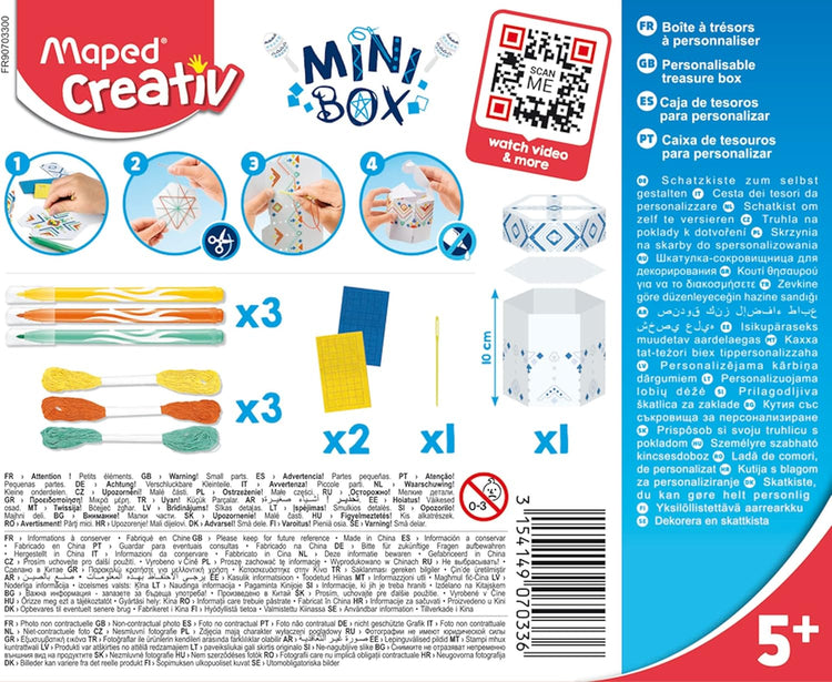 Maped Creativ Treasure Chest - 10 Piece String Art Craft Kit