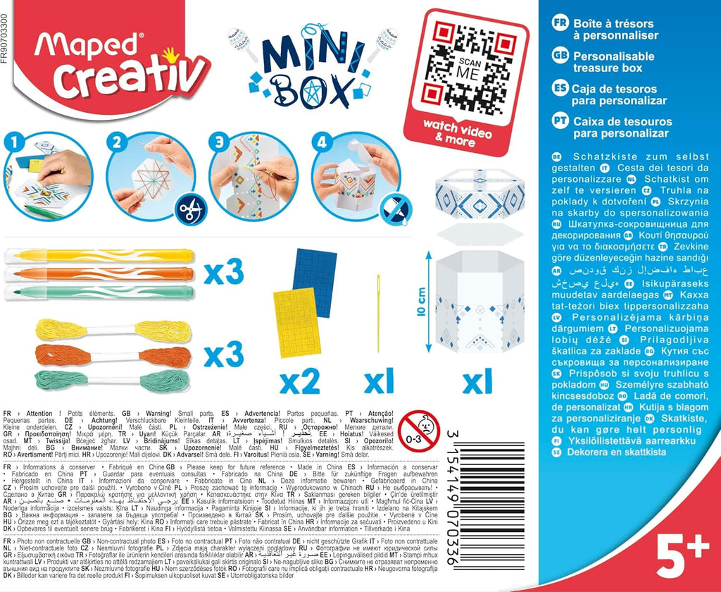Maped Creativ Treasure Chest - 10 Piece String Art Craft Kit