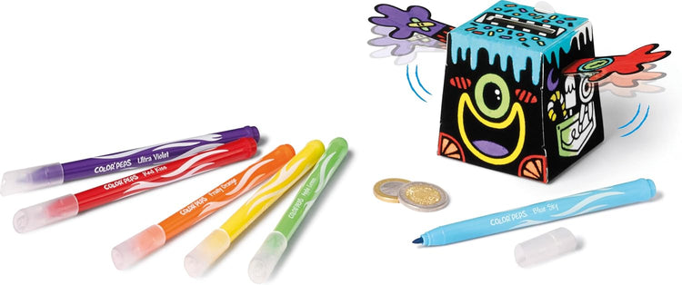 Maped Creativ Velvet Piggy Bank - 7 Piece Coloring Craft Kit