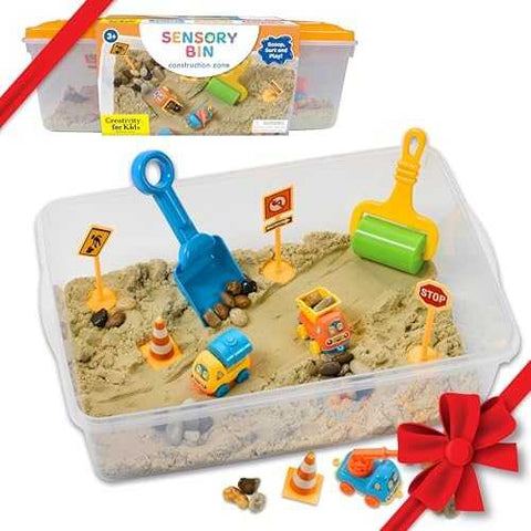 Creativity for Kids Sensory Bin – Construction Zone Playset