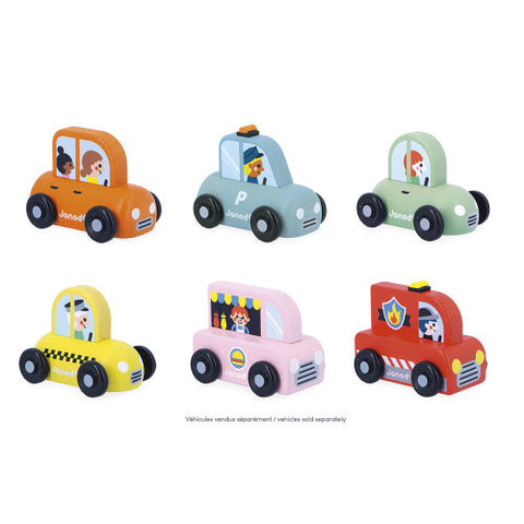Janod Crossroads City Fire Truck Display X4 - Creative Toy That B