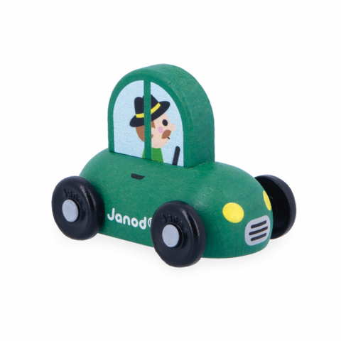 Janod Crossroads Countryside Sports Car Display X4 - Creative Toy
