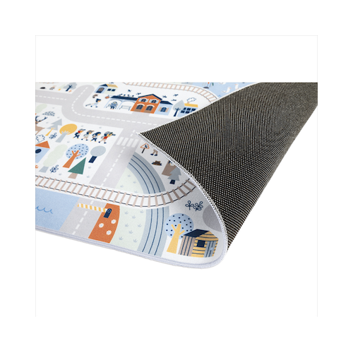 Janod Crossroads Play Mat - 47-Inch Non-Slip Valley Road