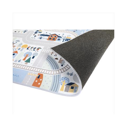 Janod Crossroads Play Mat - 47-Inch Non-Slip Valley Road