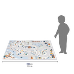 Janod Crossroads Play Mat - 47-Inch Non-Slip Valley Road