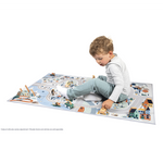 Janod Crossroads Play Mat - 47-Inch Non-Slip Valley Road