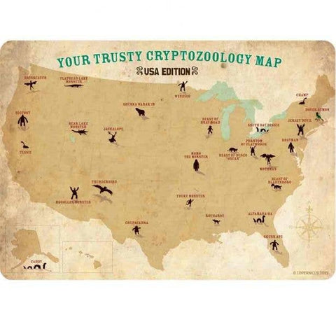 Cryptids of the USA Postcard - Mysterious Mail Art