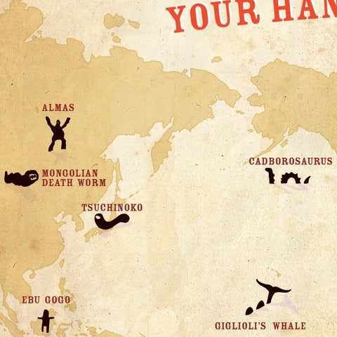 Cryptids of the World Postcard - Mysterious Mail Art