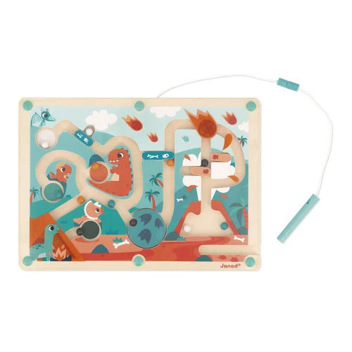 Janod Dinos Magnetic Marble Maze - 12 Marbles and Stylus