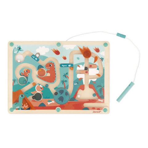 Janod Dinos Magnetic Marble Maze - 12 Marbles and Stylus