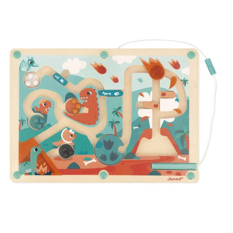 Janod Dinos Magnetic Marble Maze - 12 Marbles and Stylus
