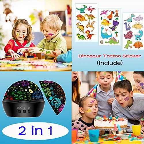 Dinosaur Night Light & Projection Lamp (2-in-1)