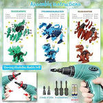 Take-Apart Dinosaur STEM Building Toy with Electric Drill