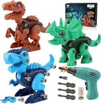 Take-Apart Dinosaur STEM Building Toy with Electric Drill