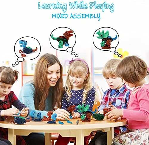 Take-Apart Dinosaur STEM Building Toy with Electric Drill