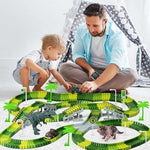 Dinosaur Flexible Race Track Playset with Cars