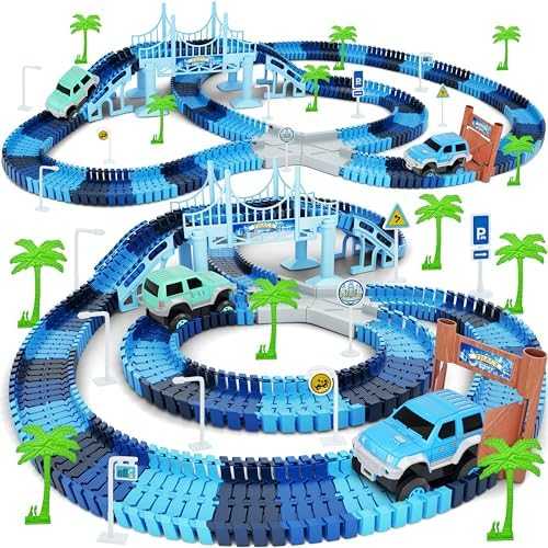Dinosaur Flexible Race Track Playset with Cars