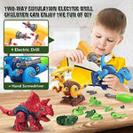 Take-Apart Dinosaur STEM Building Toy with Electric Drill - 4 Pack