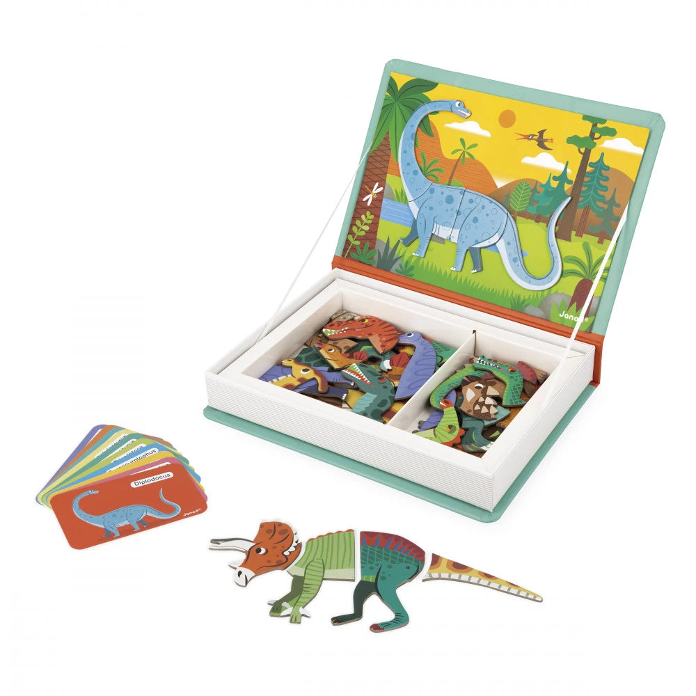 Janod Dinosaurs Magneti'Book - Magnetic Dino Mix-And-Match