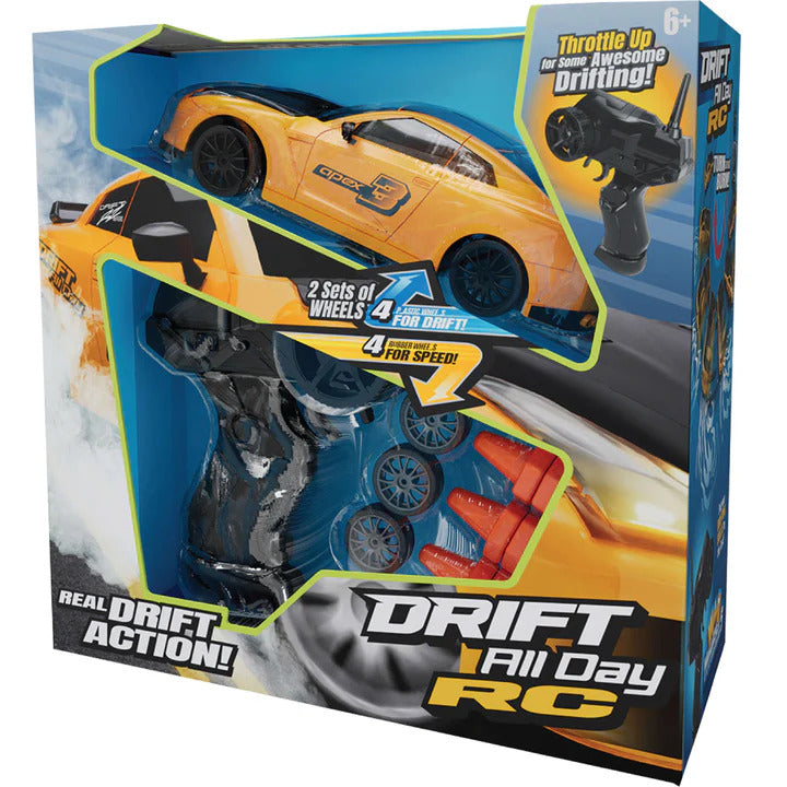 Drift All Day RC Car - Cone-Course Drifting - 2 Sets of Wheels