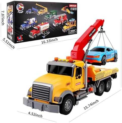 Dwi Dowellin Friction 15" Large Tow Truck with Lights & Sounds
