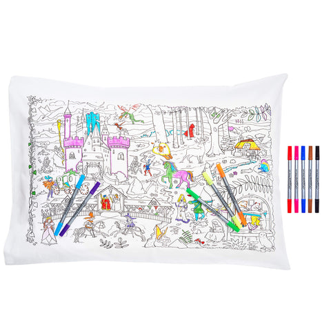 Coloring Fairytales Pillowcase - Storybook Fun - eatsleepdoodle