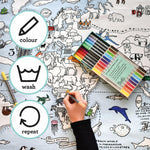 Wash-Out Fabric Pens - 20 Double-Ended in Box - eatsleepdoodle