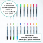 Wash-Out Fabric Pens - 20 Double-Ended in Box - eatsleepdoodle