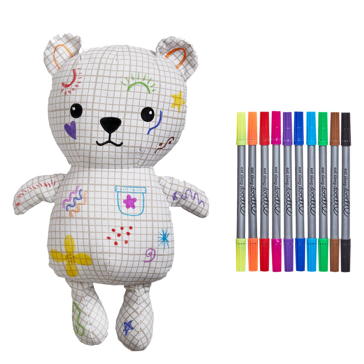 Color-In D-Bear Plush Toy - Washable Pens - eatsleepdoodle