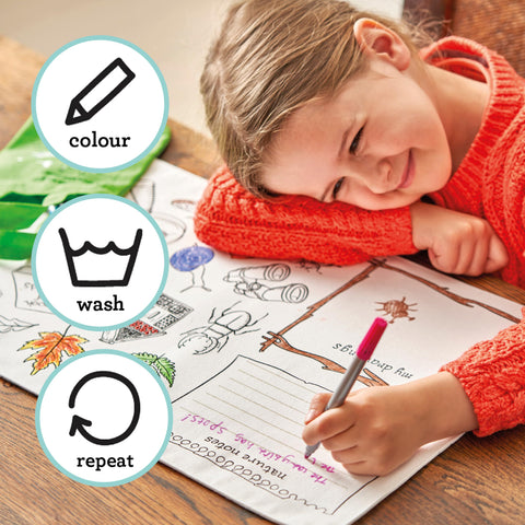 Coloring Woodland Placemat - Animal Nature Notes - eatsleepdoodle