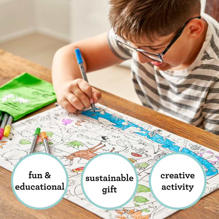 Coloring Woodland Placemat - Animal Nature Notes - eatsleepdoodle