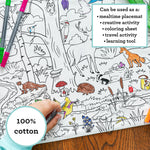 Coloring Woodland Placemat - Animal Nature Notes - eatsleepdoodle