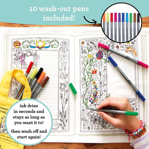 Coloring Fairytale Placemat - Storybook Heroes - eatsleepdoodle