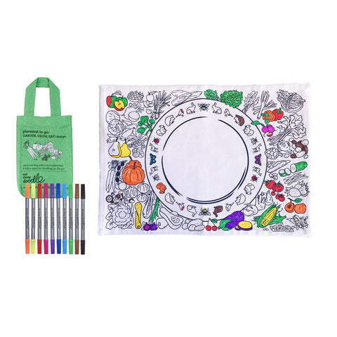 Coloring Fruit & Veg Mat - Seasonal Food Clock - eatsleepdoodle