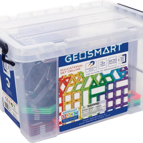 GeoSmart Education Deluxe Set - 205-Piece STEM Magnetic Kit