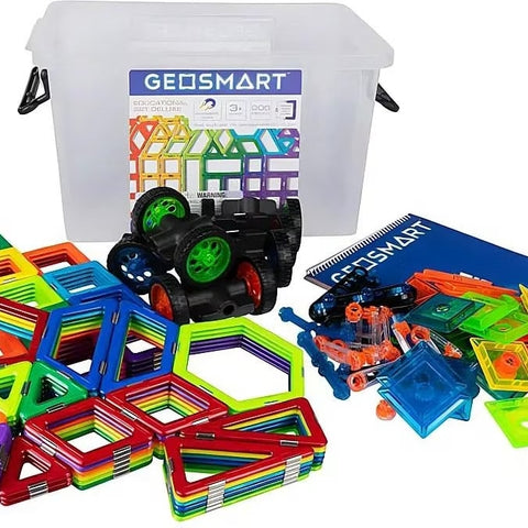 GeoSmart Education Deluxe Set - 205-Piece STEM Magnetic Kit