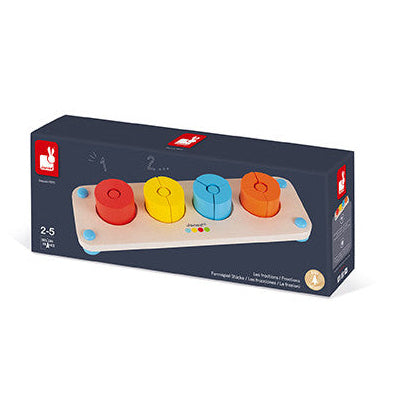 Janod Essentials Fractions - Wooden Color-Matching Math