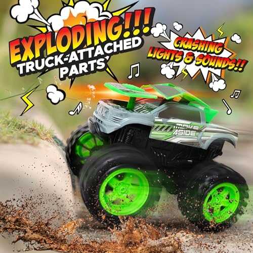 Exploding Monster Truck with Lights & Crash Sounds