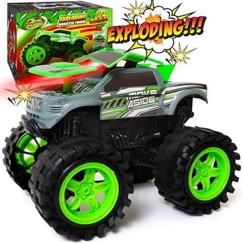 Exploding Monster Truck with Lights & Crash Sounds